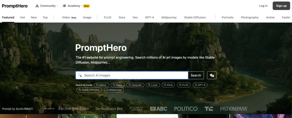 PromptHero marketplace