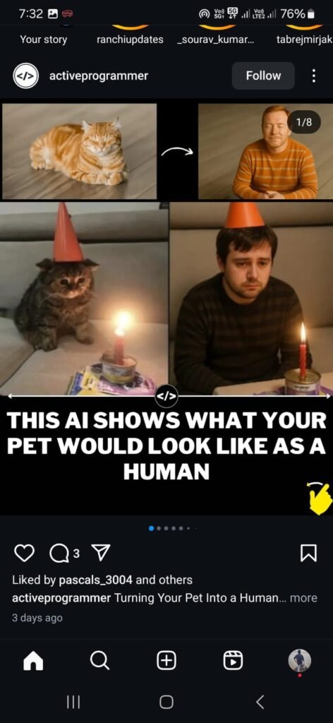 convert cat to human with ai