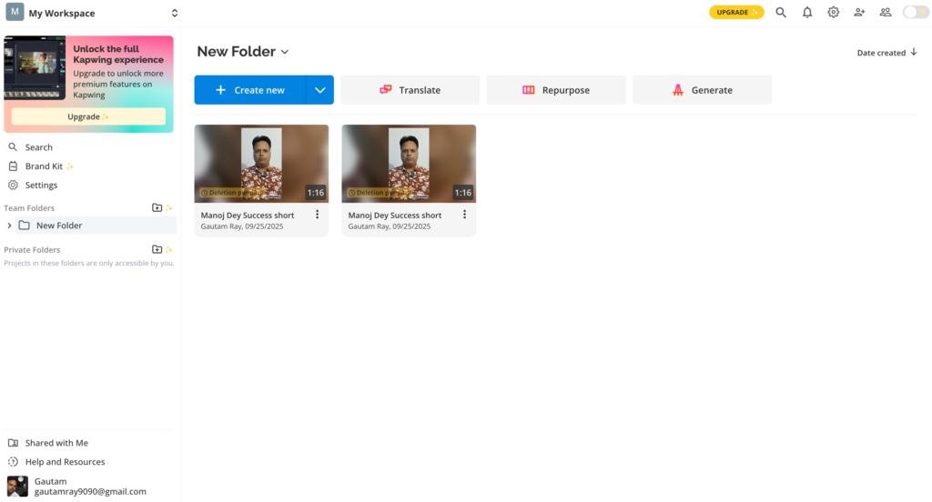 Kapwing ai video creation tool