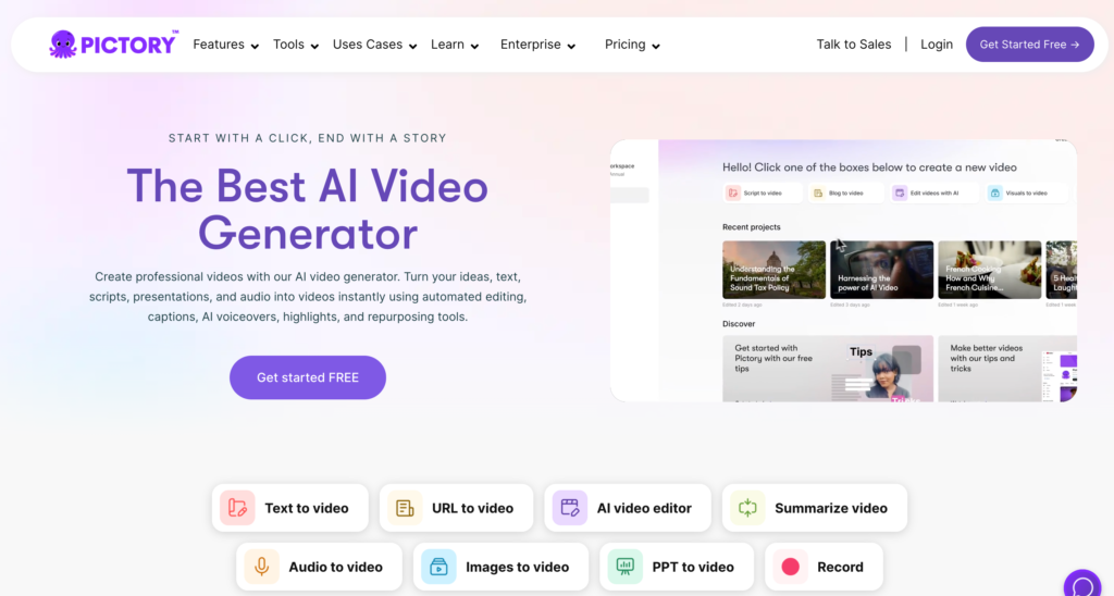 Pictory video editor